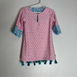 cabana life dress 2t Pink‎ White Floral Swim Cover Dress CP